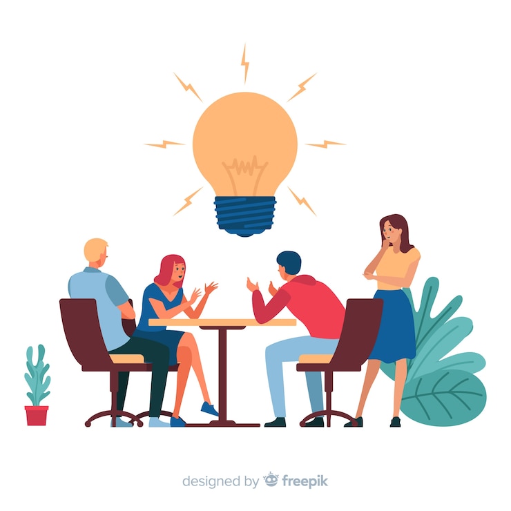 Vecteur gratuit concept de brainstorming pour landing page