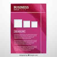 Vecteur gratuit concept de brochure rose brillant