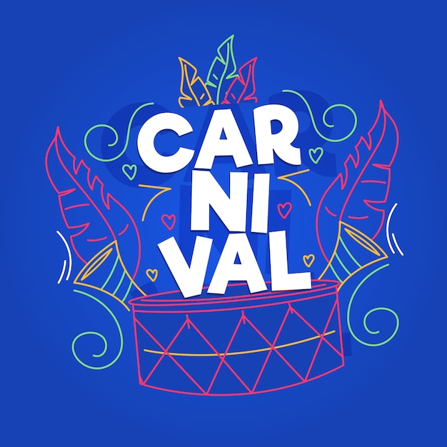 Concept De Carnaval Dessiné à La Main