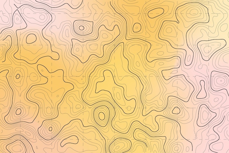 Vecteur gratuit concept de carte topographique