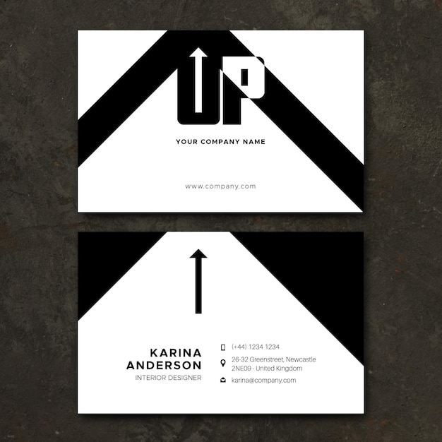 Concept De Cartes De Visite Monochrome