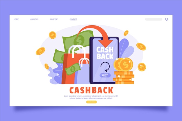 Concept De Cashback - Page De Destination