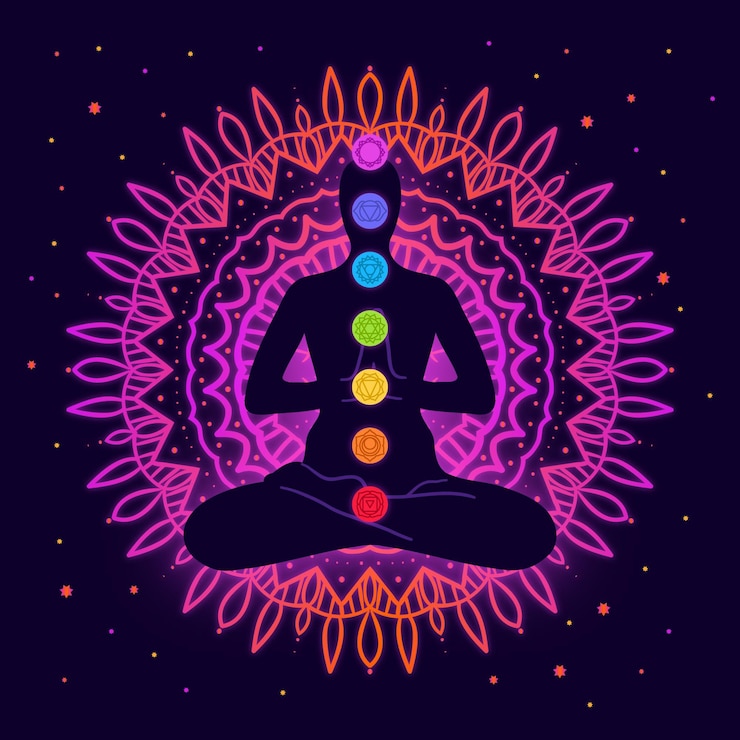 Vecteur gratuit concept de chakras illustré