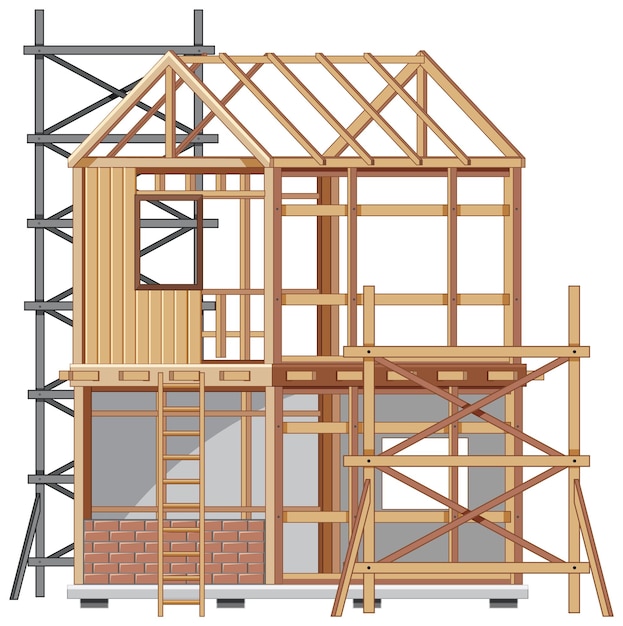 Concept de chantier de construction de maison