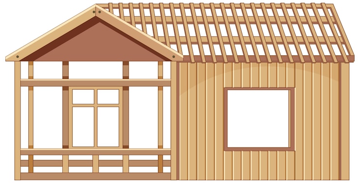 Vecteur gratuit concept de chantier de construction de maison