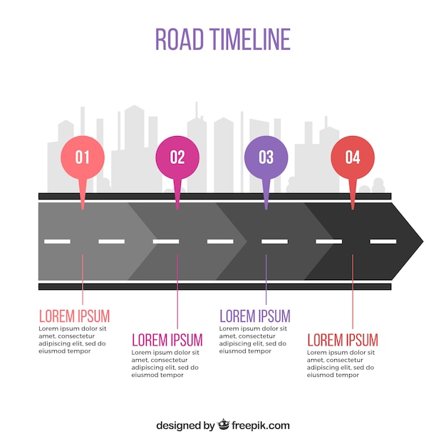 Concept De Chronologie Infographie Avec Route