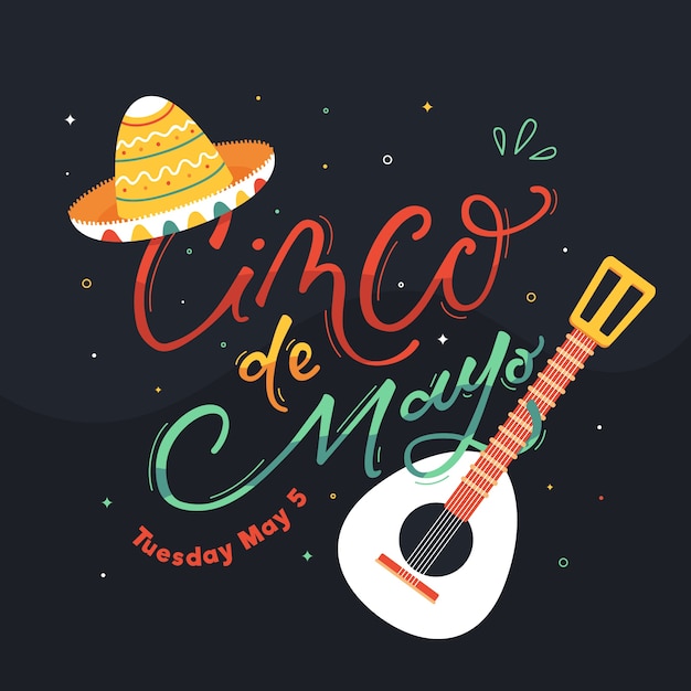 Vecteur gratuit concept de cinco de mayo plat