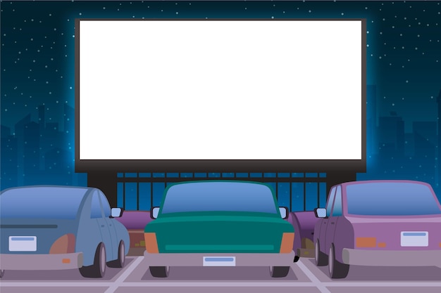 Concept de cinéma drive-in