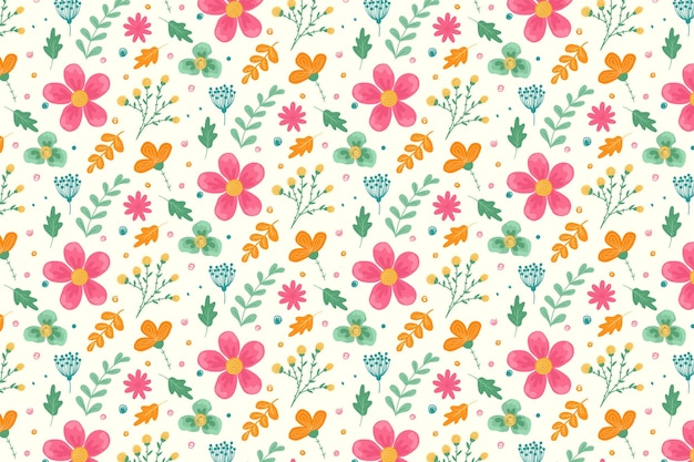 Vecteur gratuit concept de collection de motifs floraux