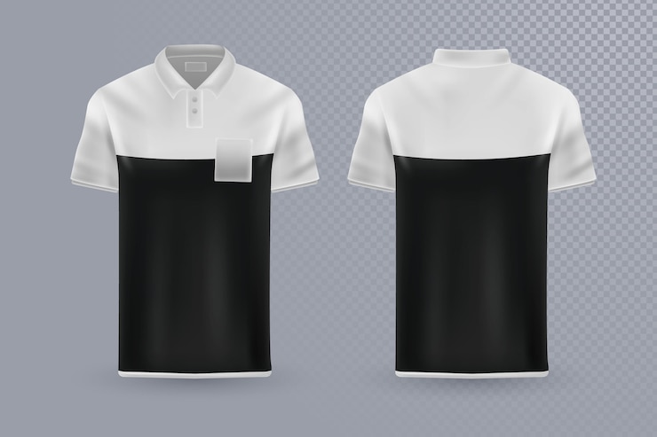 Vecteur gratuit concept de collection de polo avant et arrière