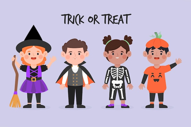 Vecteur gratuit concept de collection pour enfants halloween