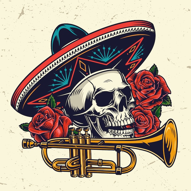 Concept Coloré Dia De Los Muertos