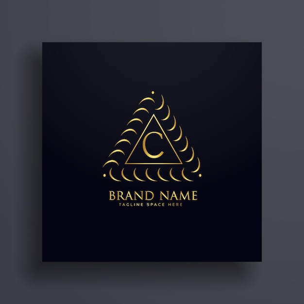 Vecteur gratuit concept de conception de logo élégant lettre c