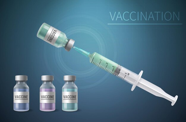 Concept de conception réaliste de vaccination