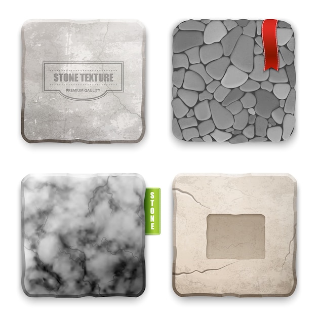 Vecteur gratuit concept de conception de texture de pierre réaliste