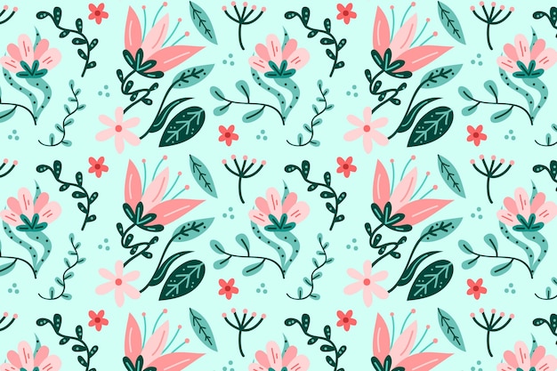 Concept de couleurs pastel pack motif floral