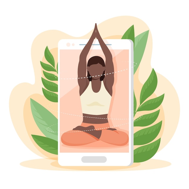 Concept De Cours De Yoga En Ligne