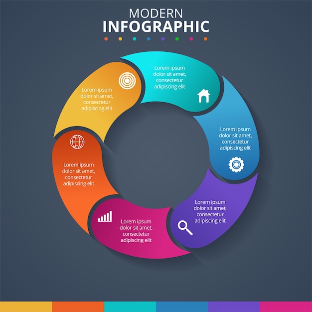 Concept Créatif Pour Infographie. Illustration Vectorielle