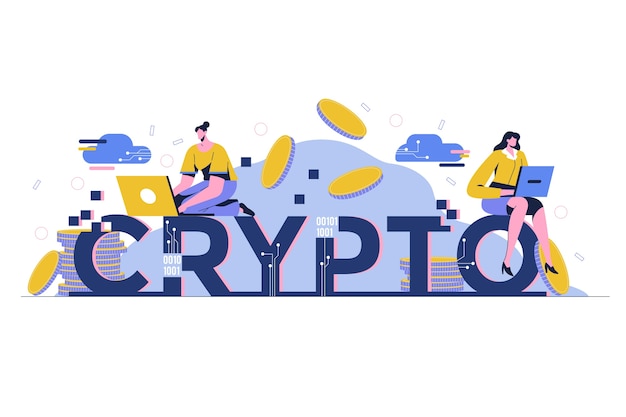 Vecteur gratuit concept de crypto dessiné à la main