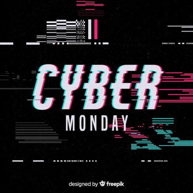 Concept Cyber Monday avec effet glitch