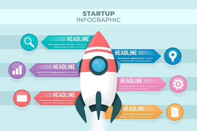 Concept De Démarrage D'infographie