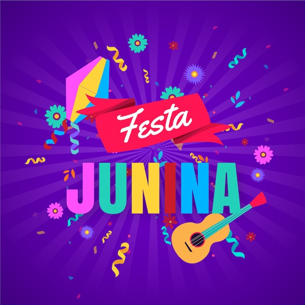 Vecteur gratuit concept de design plat festa junina