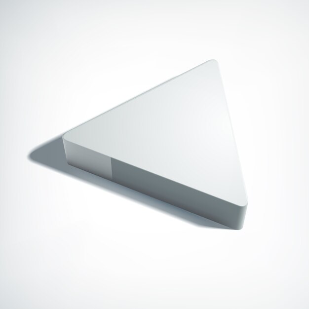 Concept de design web abstrait avec triangle 3d dans le style de perspective sur illustration grise
