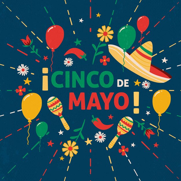 Concept de dessin de Cinco de Mayo