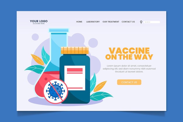 Vecteur gratuit concept de développement de vaccins