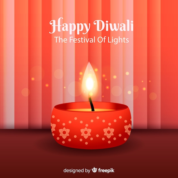 Concept Diwali Avec Fond Réaliste