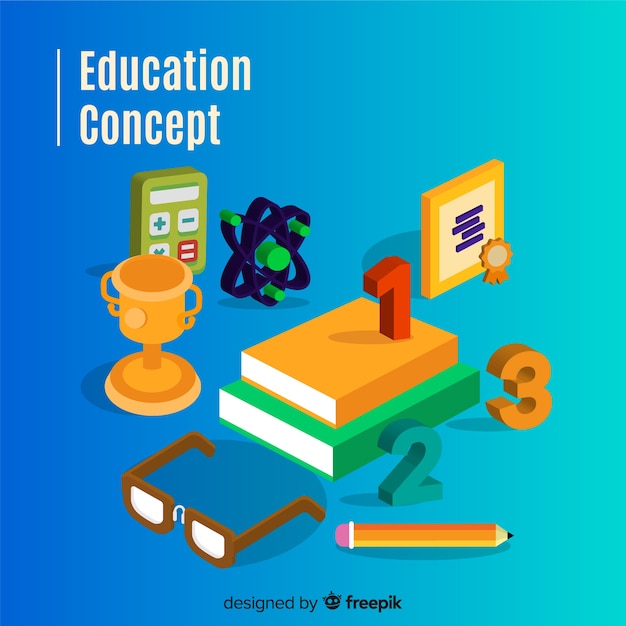 Concept de l&#39;éducation belle avec un design plat