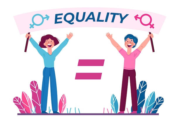 Vecteur gratuit concept d'égalité des sexes