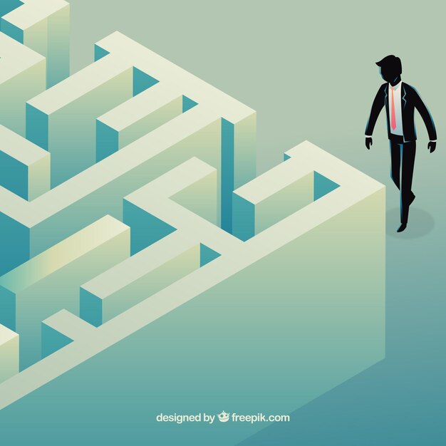 Concept d&#39;entreprise avec le labyrinthe