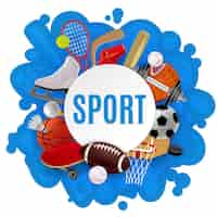 Vecteur gratuit concept d'équipement de sport