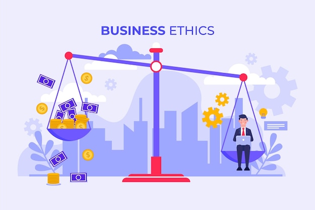 Vecteur gratuit concept d'éthique des affaires