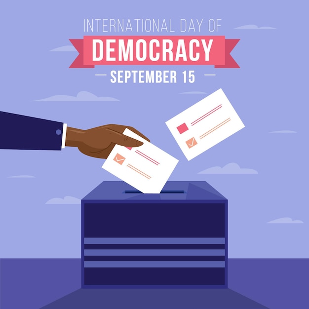 Vecteur gratuit concept d'événement de la journée internationale de la démocratie
