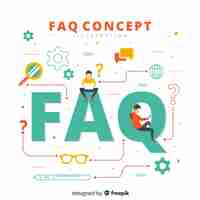 Vecteur gratuit concept de faq