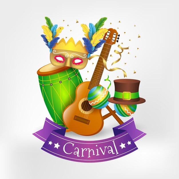 Concept festif de carnaval réaliste