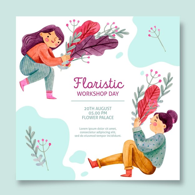 Concept de flyer carré
