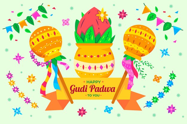 Concept de fond Gudi padwa