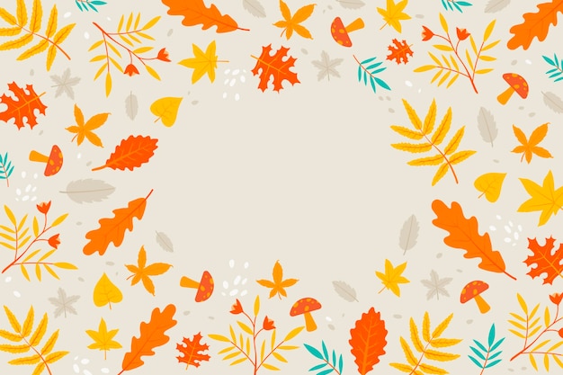 Concept de fond plat automne