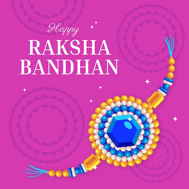 Vecteur gratuit concept de fond raksha bandhan