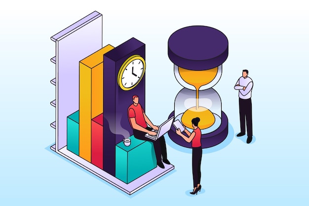 Concept De Gestion Du Temps De Contour Isométrique