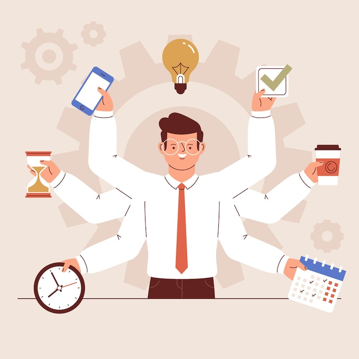 Vecteur gratuit concept de gestion du temps illustré