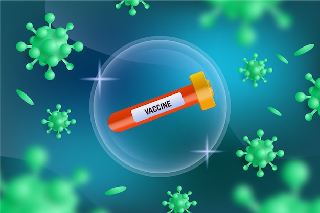 Vecteur gratuit concept de guérison de virus avec vaccin