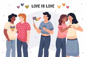 Vecteur gratuit concept d'homophobie d'arrêt illustré