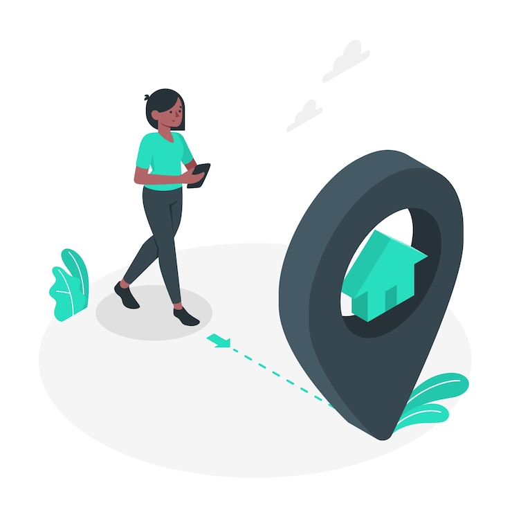 Vecteur gratuit concept d'illustration d'adresse