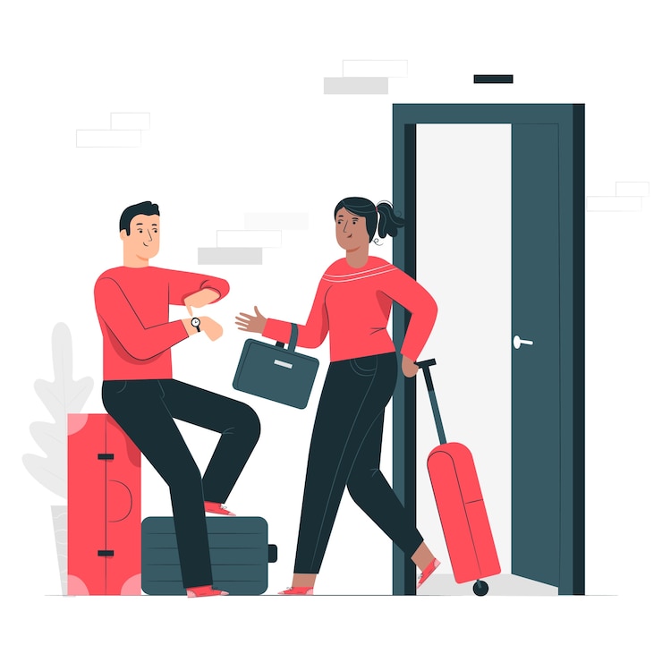 Vecteur gratuit concept d'illustration au départ