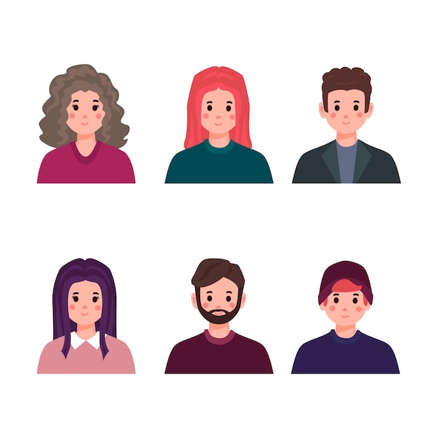 Vecteur gratuit concept d'illustration avatars personnes