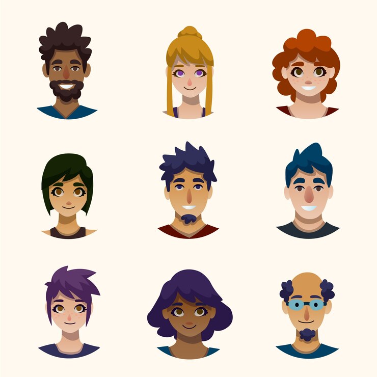 Vecteur gratuit concept d'illustration avatars personnes